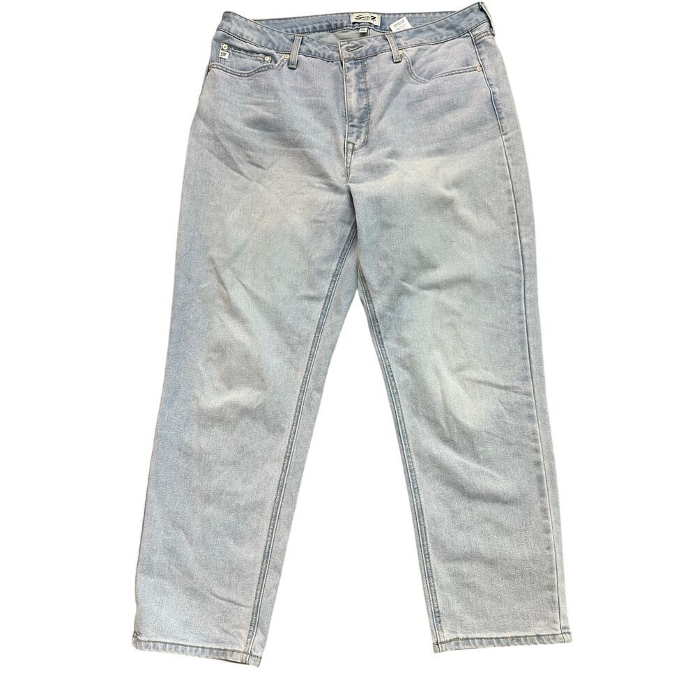 Seven7 Straight Leg Jeans High Rise Cotton Blend Stretch Denim Size 16